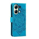 For Xiaomi Redmi Note 13 4G Sun Mandala Embossing Pattern Phone Leather Case(Blue) - 3