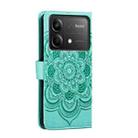 For Xiaomi Redmi Note 13R Pro Sun Mandala Embossing Pattern Phone Leather Case(Green) - 3