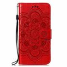 For Xiaomi Redmi K70 Sun Mandala Embossing Pattern Phone Leather Case(Red) - 2