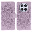 For Redmi Note 14 Pro 4G / 5G / Note 14 Pro+ Sun Mandala Embossing Pattern Phone Leather Case(Purple) - 1