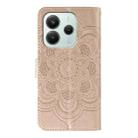 For Redmi Note 14 4G 164.84mm Sun Mandala Embossing Pattern Phone Leather Case(Rose Gold) - 3