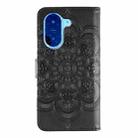 For Redmi A5 4G 173.3mm Sun Mandala Embossing Pattern Phone Leather Case(Black) - 3