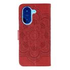 For Redmi A5 4G 171.7mm / Poco C71 4G Sun Mandala Embossing Pattern Phone Leather Case(Red) - 3