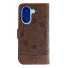 For Redmi A5 4G 171.7mm / Poco C71 4G Sun Mandala Embossing Pattern Phone Leather Case(Brown) - 3