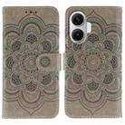For Redmi Turbo 4 Pro 5G / Poco F7 Sun Mandala Embossing Pattern Phone Leather Case(Grey) - 1