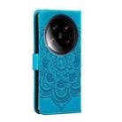 For Xiaomi 14 Ultra Sun Mandala Embossing Pattern Phone Leather Case(Blue) - 3