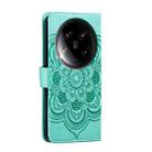 For Xiaomi 14 Ultra Sun Mandala Embossing Pattern Phone Leather Case(Green) - 3
