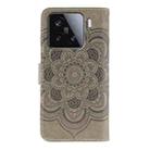 For Xiaomi 15 Sun Mandala Embossing Pattern Phone Leather Case(Grey) - 3