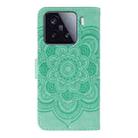 For Xiaomi 15 Sun Mandala Embossing Pattern Phone Leather Case(Green) - 3