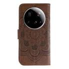 For Xiaomi 15 Ultra Sun Mandala Embossing Pattern Phone Leather Case(Brown) - 3