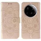For Xiaomi 15 Ultra Sun Mandala Embossing Pattern Phone Leather Case(Rose Gold) - 1