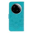 For Xiaomi 15 Ultra Sun Mandala Embossing Pattern Phone Leather Case(Blue) - 3