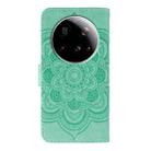For Xiaomi 15 Ultra Sun Mandala Embossing Pattern Phone Leather Case(Green) - 3