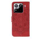 For Xiaomi 15 Pro Sun Mandala Embossing Pattern Phone Leather Case(Red) - 3