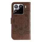 For Xiaomi 15 Pro Sun Mandala Embossing Pattern Phone Leather Case(Brown) - 3