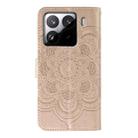 For Xiaomi 15 Pro Sun Mandala Embossing Pattern Phone Leather Case(Rose Gold) - 3