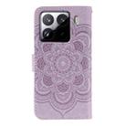 For Xiaomi 15 Pro Sun Mandala Embossing Pattern Phone Leather Case(Purple) - 3