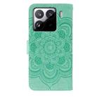For Xiaomi 15 Pro Sun Mandala Embossing Pattern Phone Leather Case(Green) - 3