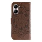 For Xiaomi Poco X7 Pro Sun Mandala Embossing Pattern Phone Leather Case(Brown) - 3