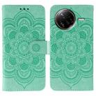 For Xiaomi Poco F7 Ultra / Redmi K80 Pro Sun Mandala Embossing Pattern Phone Leather Case(Green) - 1
