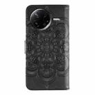 For Xiaomi Poco F7 Pro / Redmi K80 Sun Mandala Embossing Pattern Phone Leather Case(Black) - 3