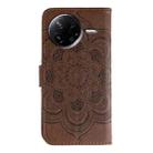 For Xiaomi Poco F7 Pro / Redmi K80 Sun Mandala Embossing Pattern Phone Leather Case(Brown) - 3