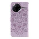 For Xiaomi Poco F7 Pro / Redmi K80 Sun Mandala Embossing Pattern Phone Leather Case(Purple) - 3