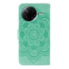 For Xiaomi Poco F7 Pro / Redmi K80 Sun Mandala Embossing Pattern Phone Leather Case(Green) - 3