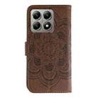 For Xiaomi 14T Pro Sun Mandala Embossing Pattern Phone Leather Case(Brown) - 3