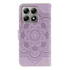 For Xiaomi 14T Pro Sun Mandala Embossing Pattern Phone Leather Case(Purple) - 3
