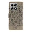 For Xiaomi 14T Sun Mandala Embossing Pattern Phone Leather Case(Grey) - 3