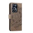 For Honor 90 GT Sun Mandala Embossing Pattern Phone Leather Case(Grey) - 3