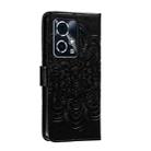 For Honor 90 GT Sun Mandala Embossing Pattern Phone Leather Case(Black) - 3