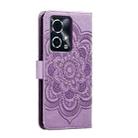 For Honor 90 GT Sun Mandala Embossing Pattern Phone Leather Case(Purple) - 3