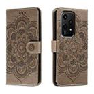 For Honor 200 Lite Global Sun Mandala Embossing Pattern Phone Leather Case(Grey) - 1