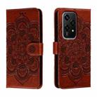 For Honor 200 Lite Global Sun Mandala Embossing Pattern Phone Leather Case(Brown) - 1