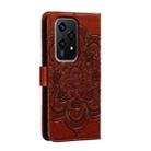 For Honor 200 Lite Global Sun Mandala Embossing Pattern Phone Leather Case(Brown) - 3