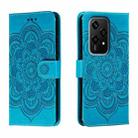 For Honor 200 Lite Global Sun Mandala Embossing Pattern Phone Leather Case(Blue) - 1