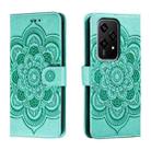 For Honor 200 Lite Global Sun Mandala Embossing Pattern Phone Leather Case(Green) - 1