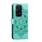 For Honor 200 Lite Global Sun Mandala Embossing Pattern Phone Leather Case(Green) - 3