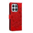 For Honor X8B Sun Mandala Embossing Pattern Phone Leather Case(Red) - 3