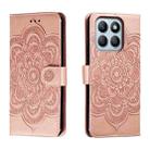 For Honor X8B Sun Mandala Embossing Pattern Phone Leather Case(Rose Gold) - 1