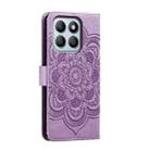 For Honor X8B Sun Mandala Embossing Pattern Phone Leather Case(Purple) - 3