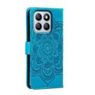 For Honor X8B Sun Mandala Embossing Pattern Phone Leather Case(Blue) - 3