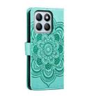 For Honor X8B Sun Mandala Embossing Pattern Phone Leather Case(Green) - 3