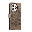 For Honor X50i+ Sun Mandala Embossing Pattern Phone Leather Case(Grey) - 3