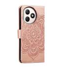 For Honor X50i+ Sun Mandala Embossing Pattern Phone Leather Case(Rose Gold) - 3