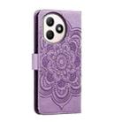 For Honor X50i+ Sun Mandala Embossing Pattern Phone Leather Case(Purple) - 3