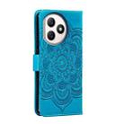 For Honor X50i+ Sun Mandala Embossing Pattern Phone Leather Case(Blue) - 3