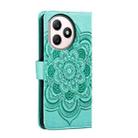 For Honor X50i+ Sun Mandala Embossing Pattern Phone Leather Case(Green) - 3